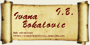Ivana Bokalović vizit kartica